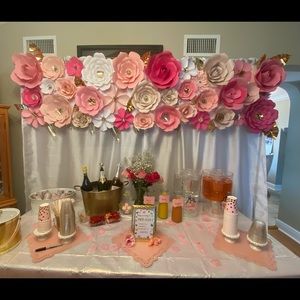 4D Paper Flower back drop w/ Stand